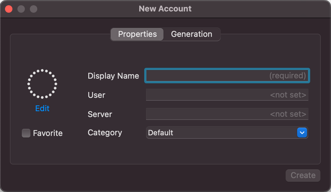 Screenshot of MacOS New Account